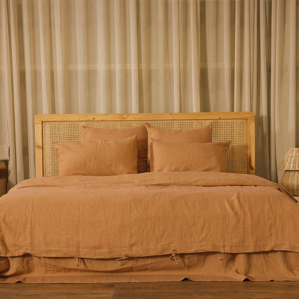 Iced Coffee Linen Flat Sheet - 100% French Flax Linen