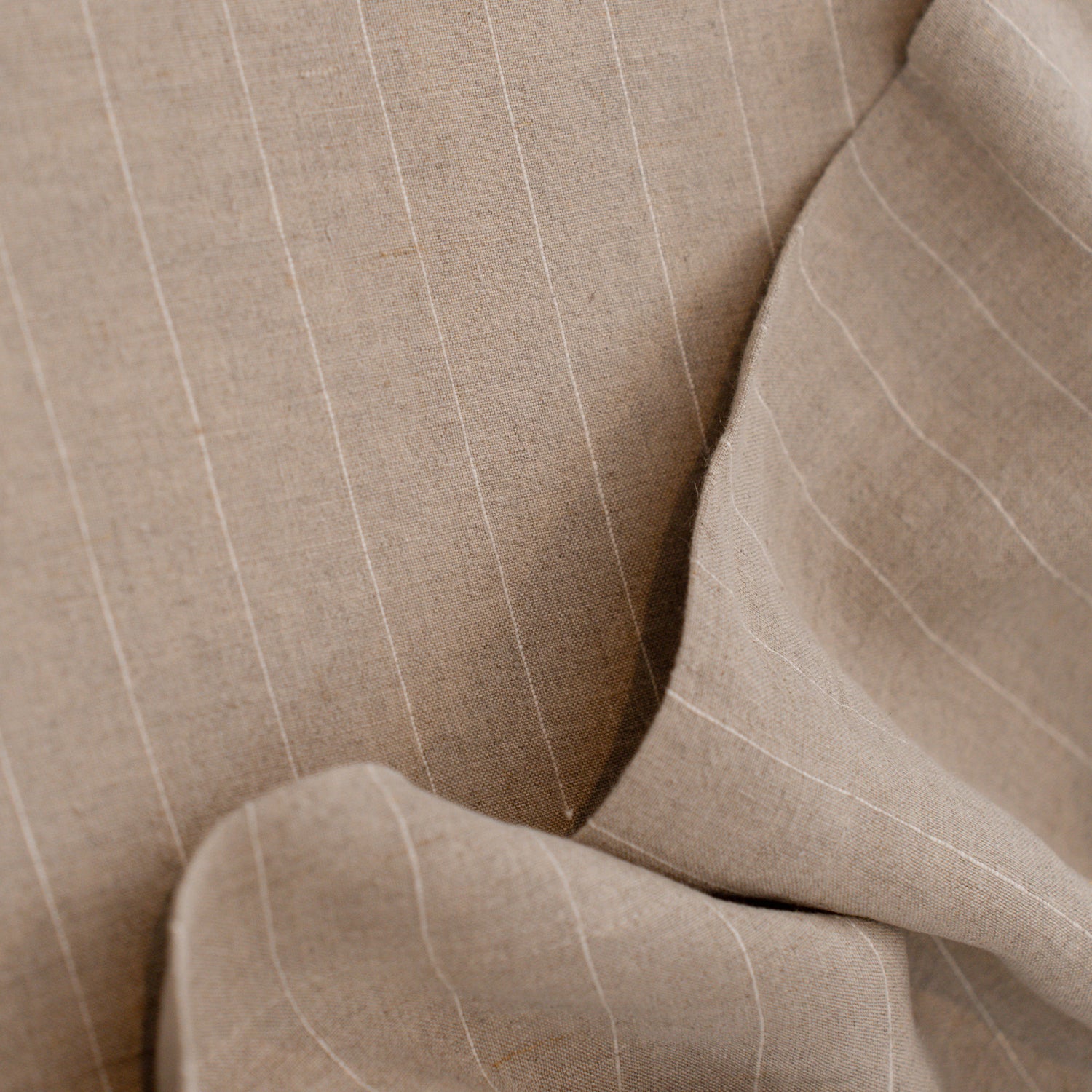 Natural Stripe Linen Sheet Set - 100% French Flax Linen - Bistara Linen Co.