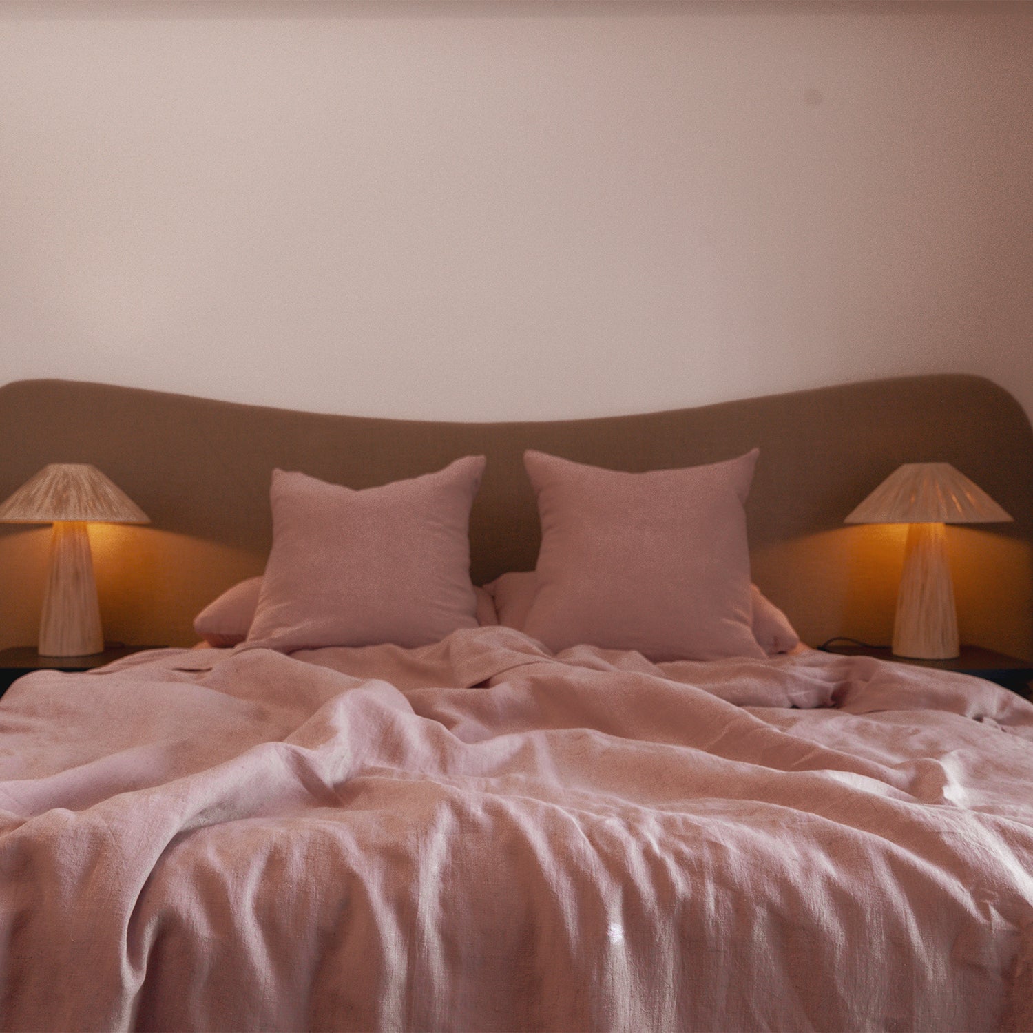 Woodrose Linen Sheet Set - 100% French Flax Linen - Bistara Linen Co.