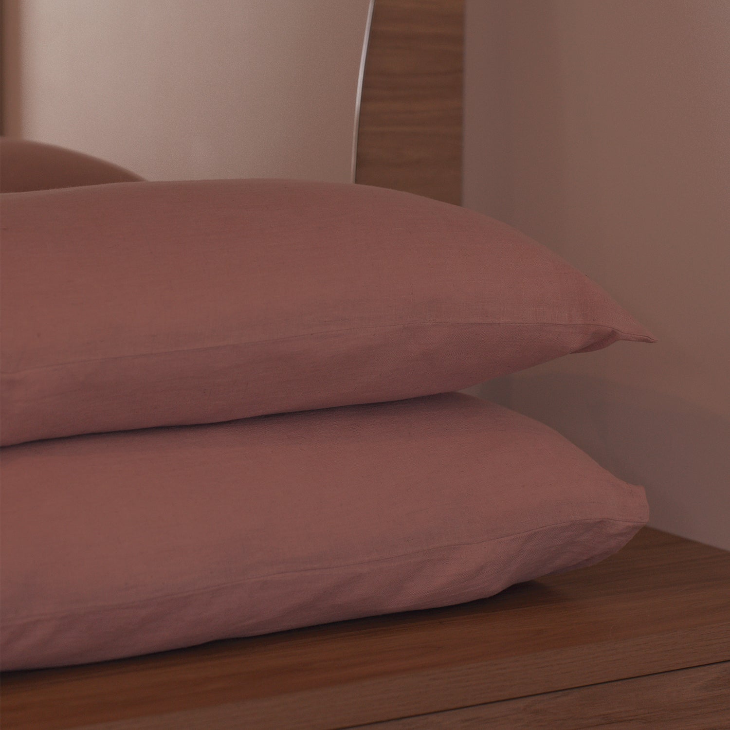 Woodrose - 100% French Flax Linen Pillowcases - Bistara Linen Co.