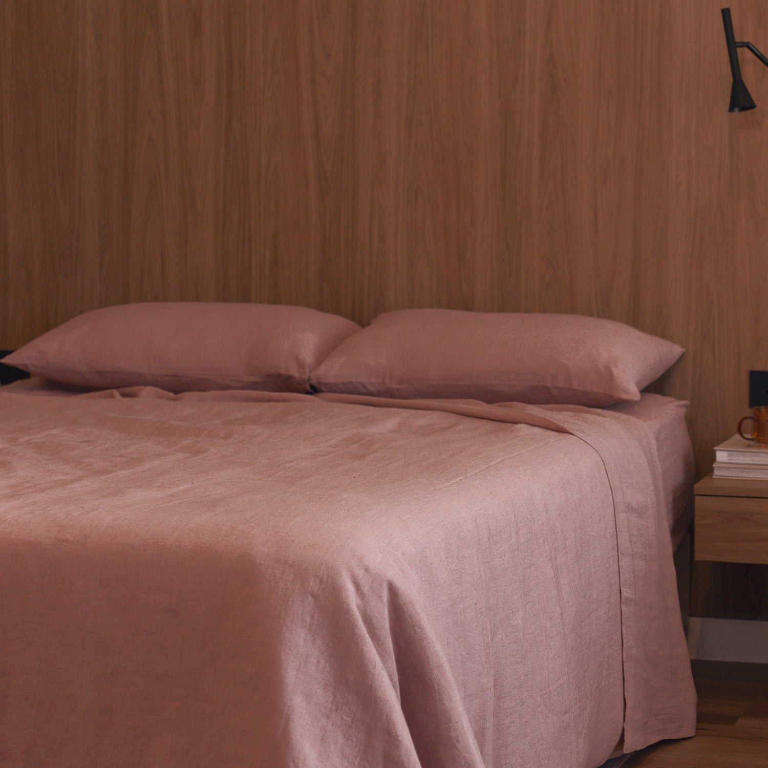 Woodrose - 100% French Flax Linen Pillowcases - Bistara Linen Co.