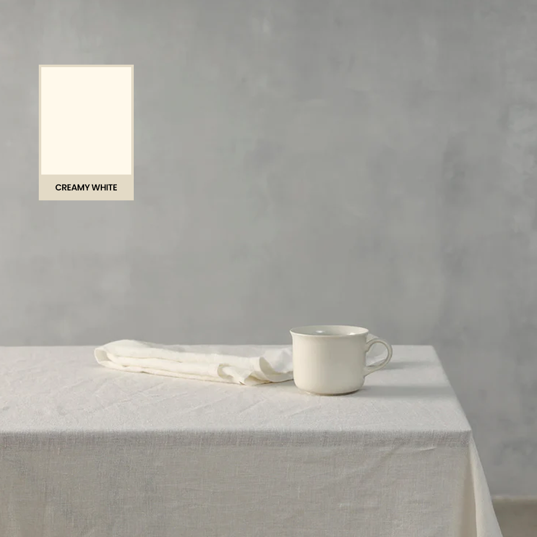 Creamy White - 100% French Flax Linen Napkins - Bistara Linen Co.
