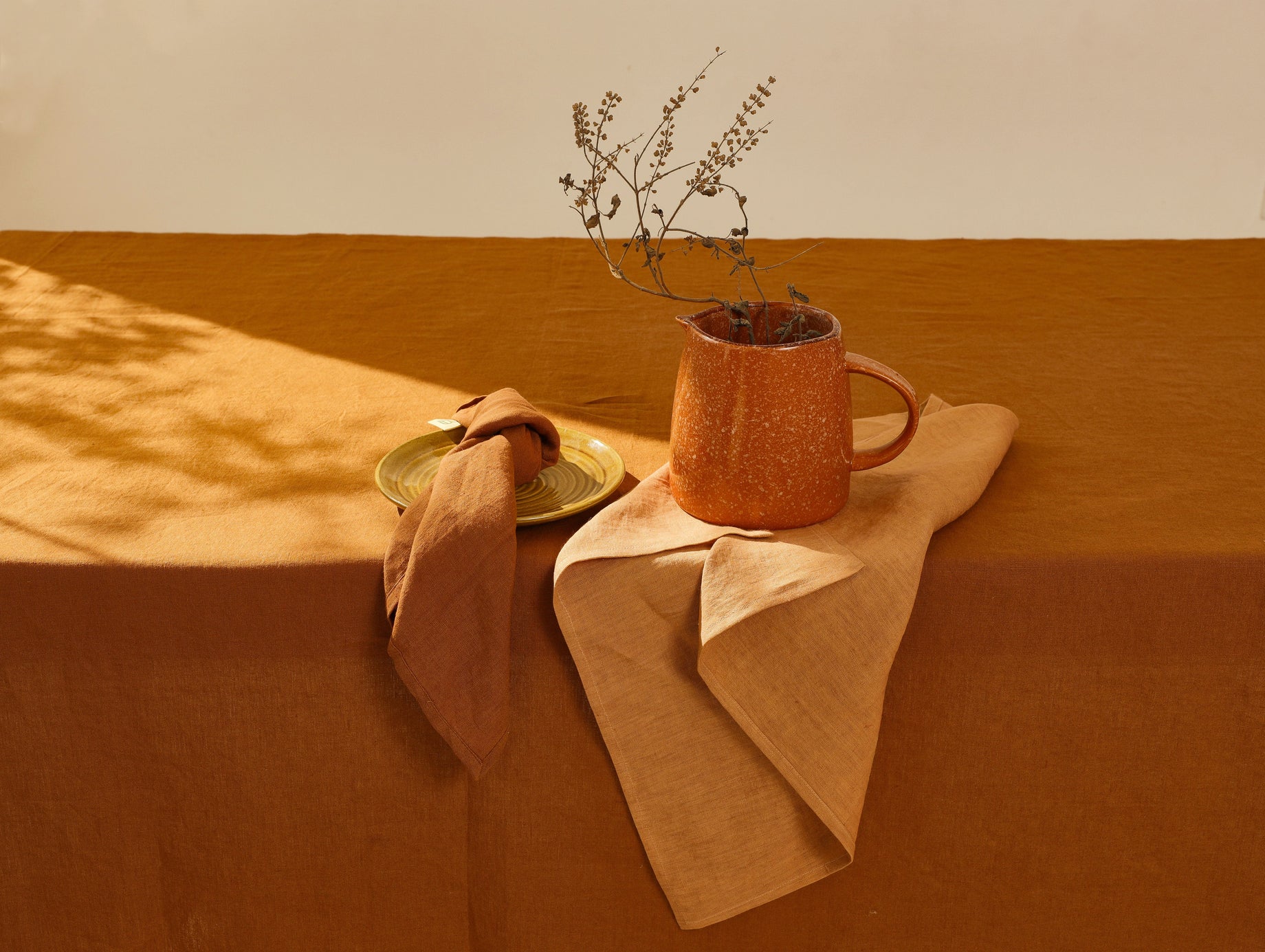 50 cm x 50cm Iced Coffee - 100% French Flax Linen Napkins