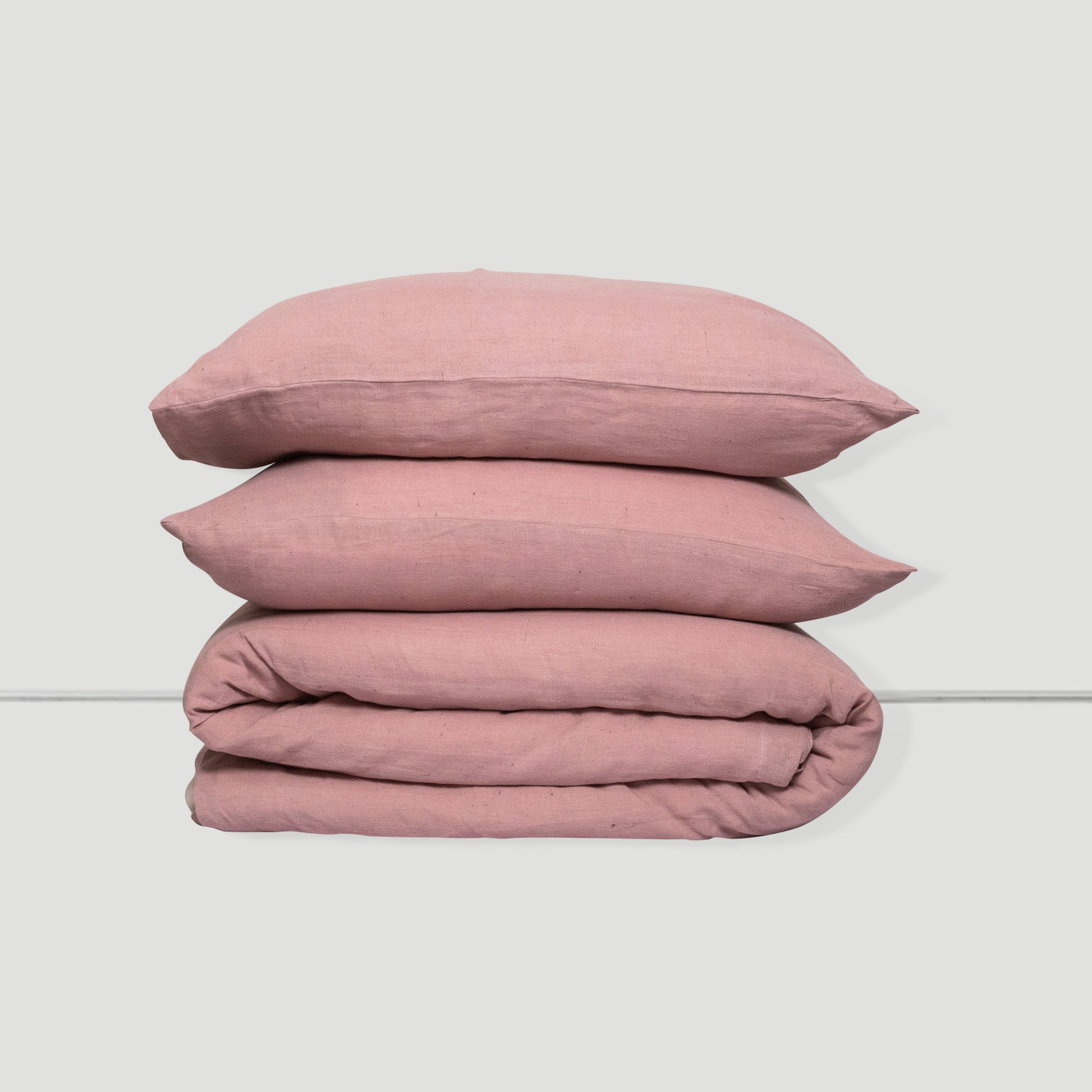 Woodrose Linen Duvet Set - 100% French Flax Linen