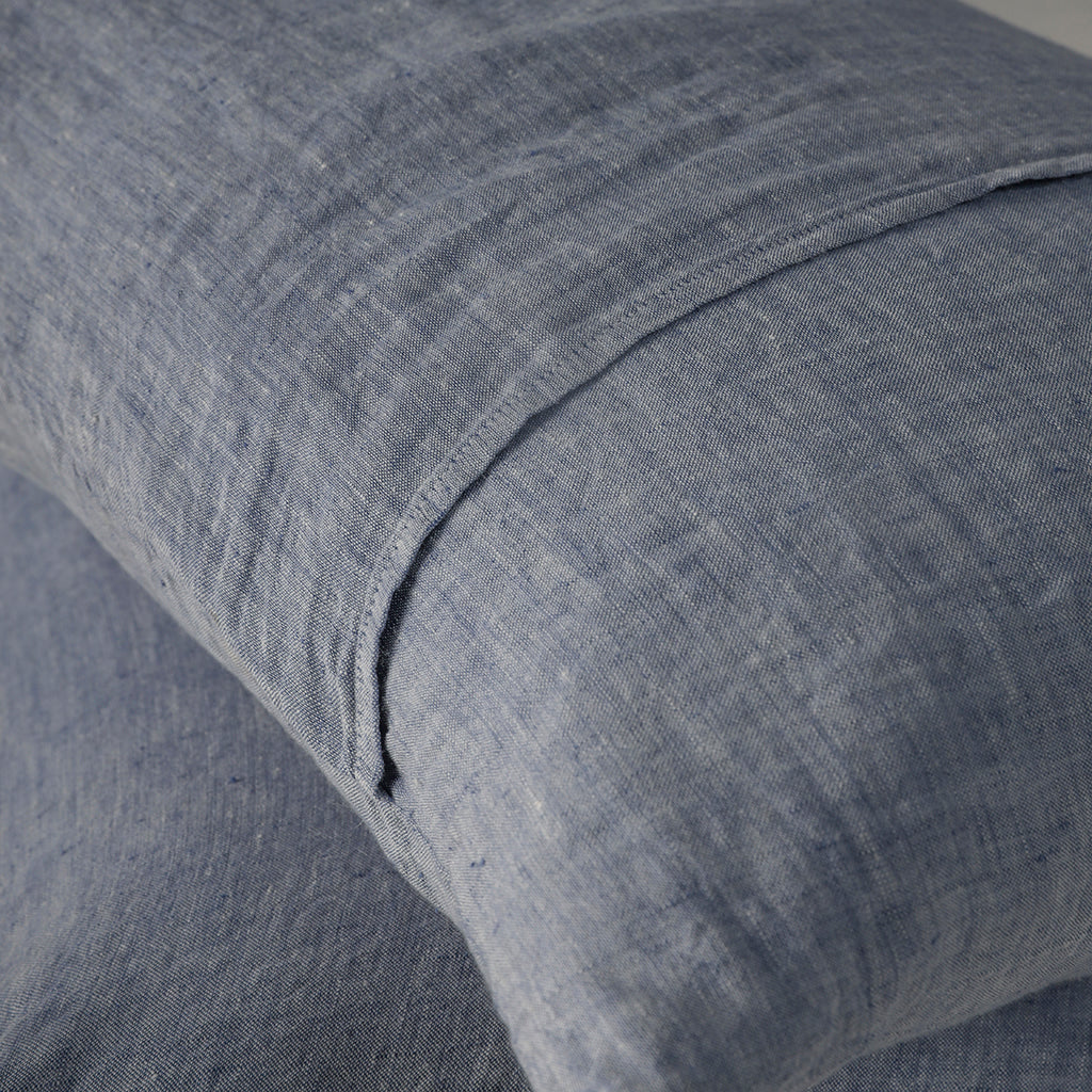 Chambray Linen Sheet Set - 100% French Flax Linen Sheet Set