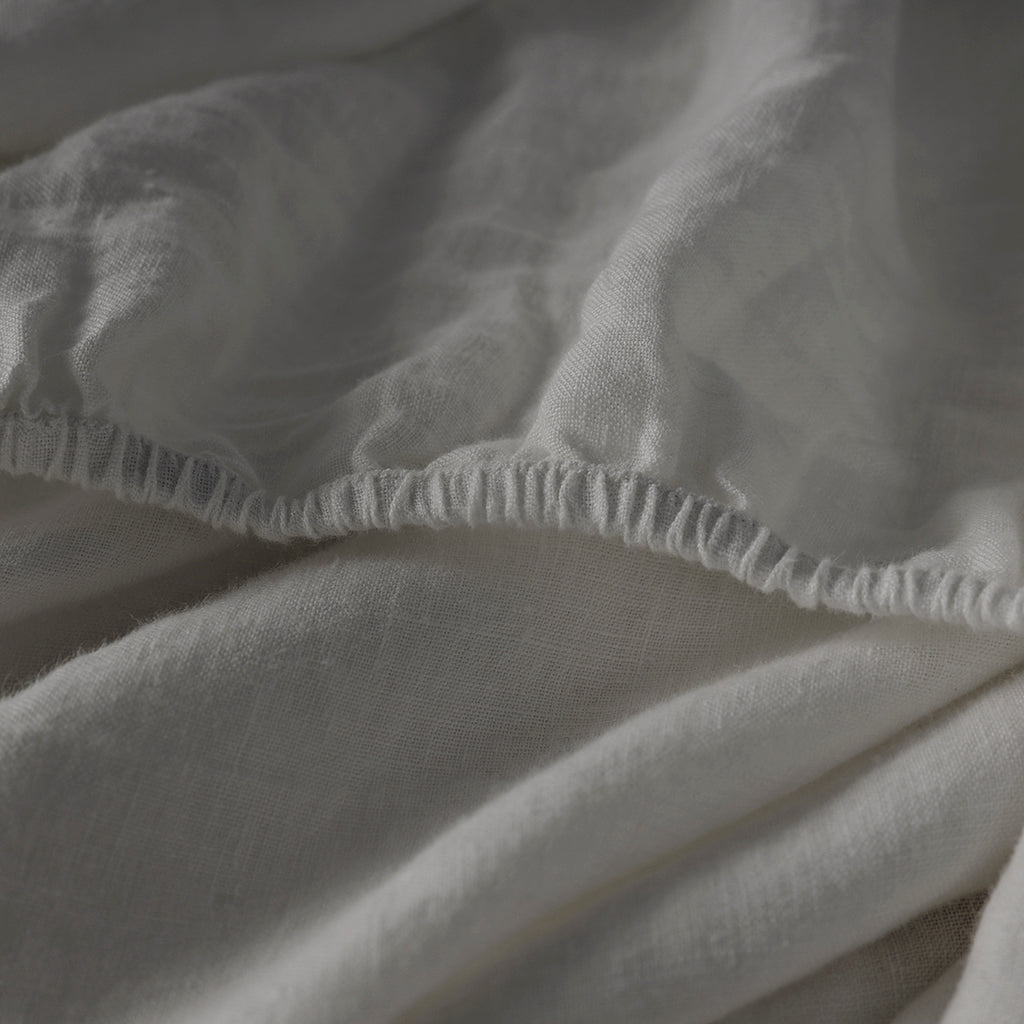 Grey Linen Fitted Sheets - 100% French Flax Linen