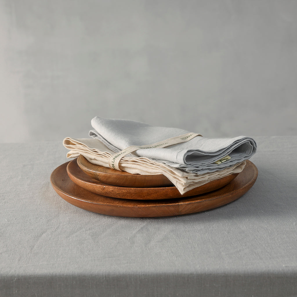 50cmx50cm Grey - 100% French Flax Linen Napkins