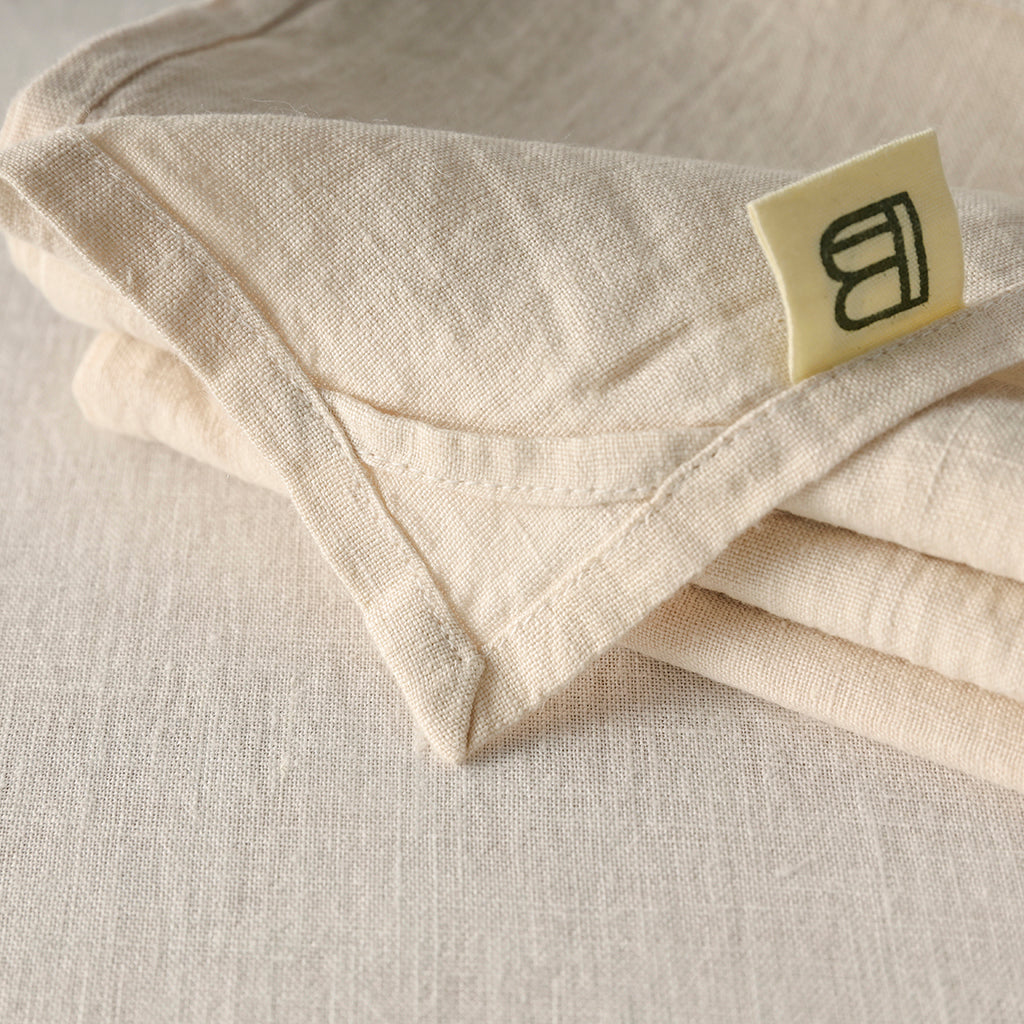 50cm x 50cm Natural - 100% French Flax Linen Napkins
