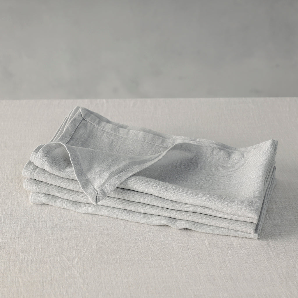 50cmx50cm Grey - 100% French Flax Linen Napkins