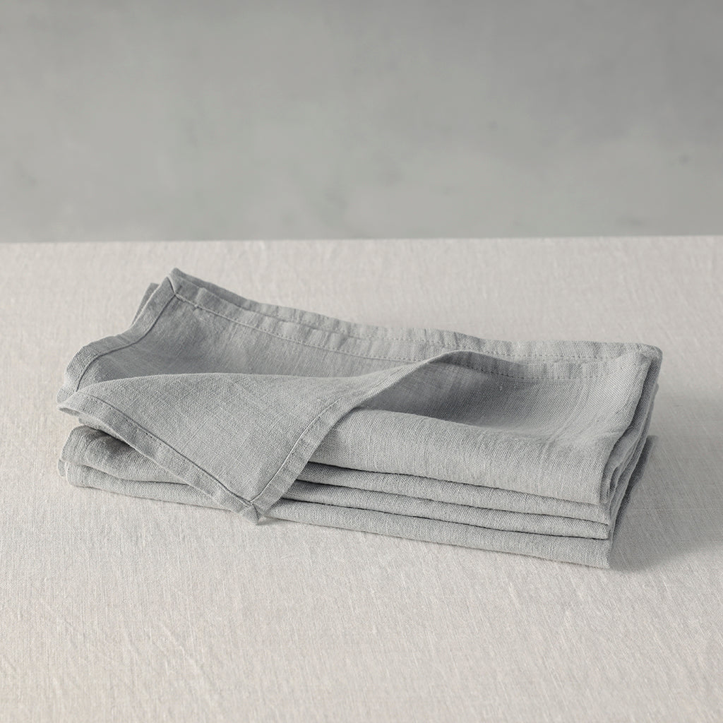 50cm x 50cm Charcoal - 100% French Flax Linen Napkins
