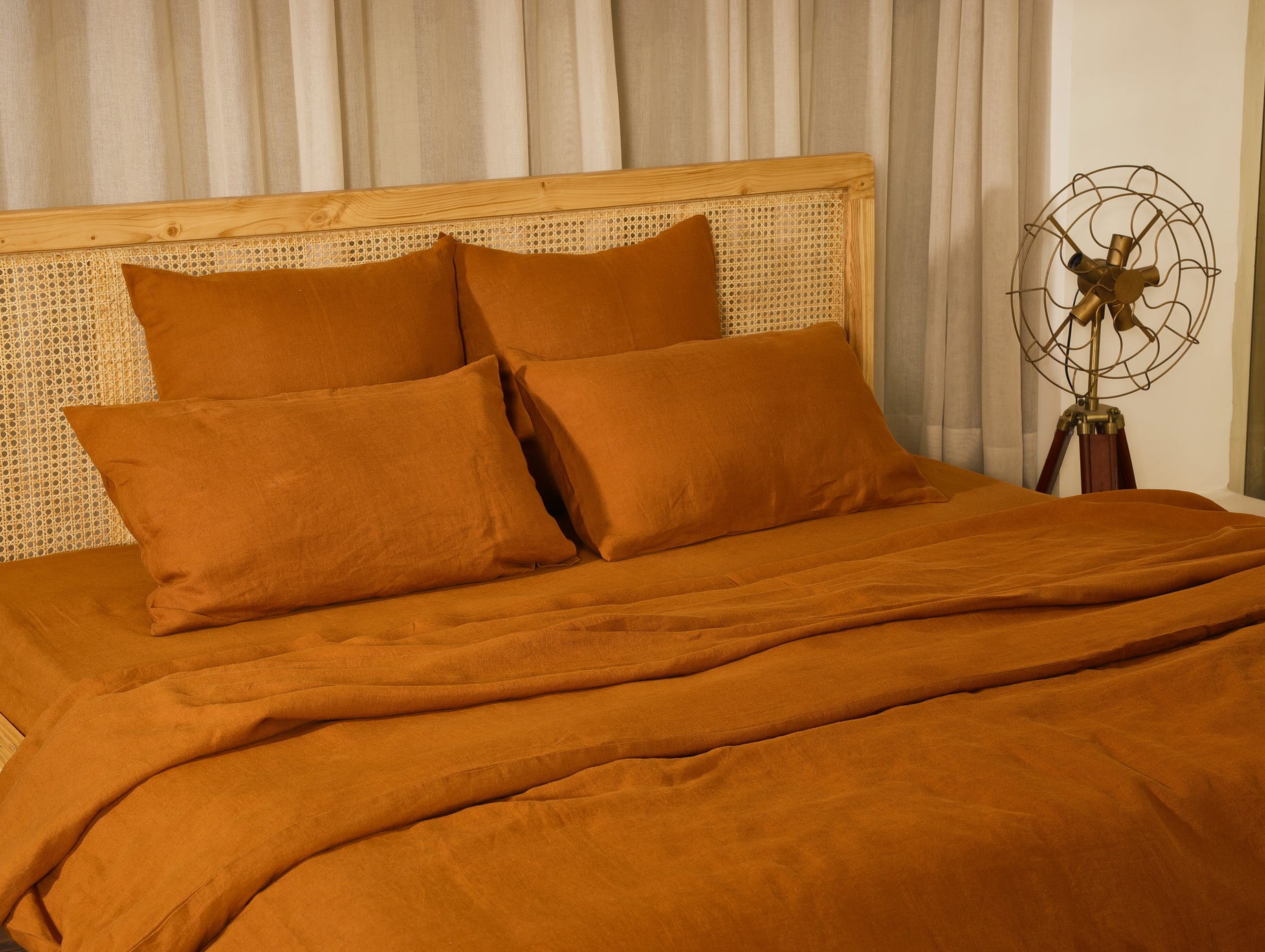 Standard Cinnamon - 100% French Flax Linen Pillowcases