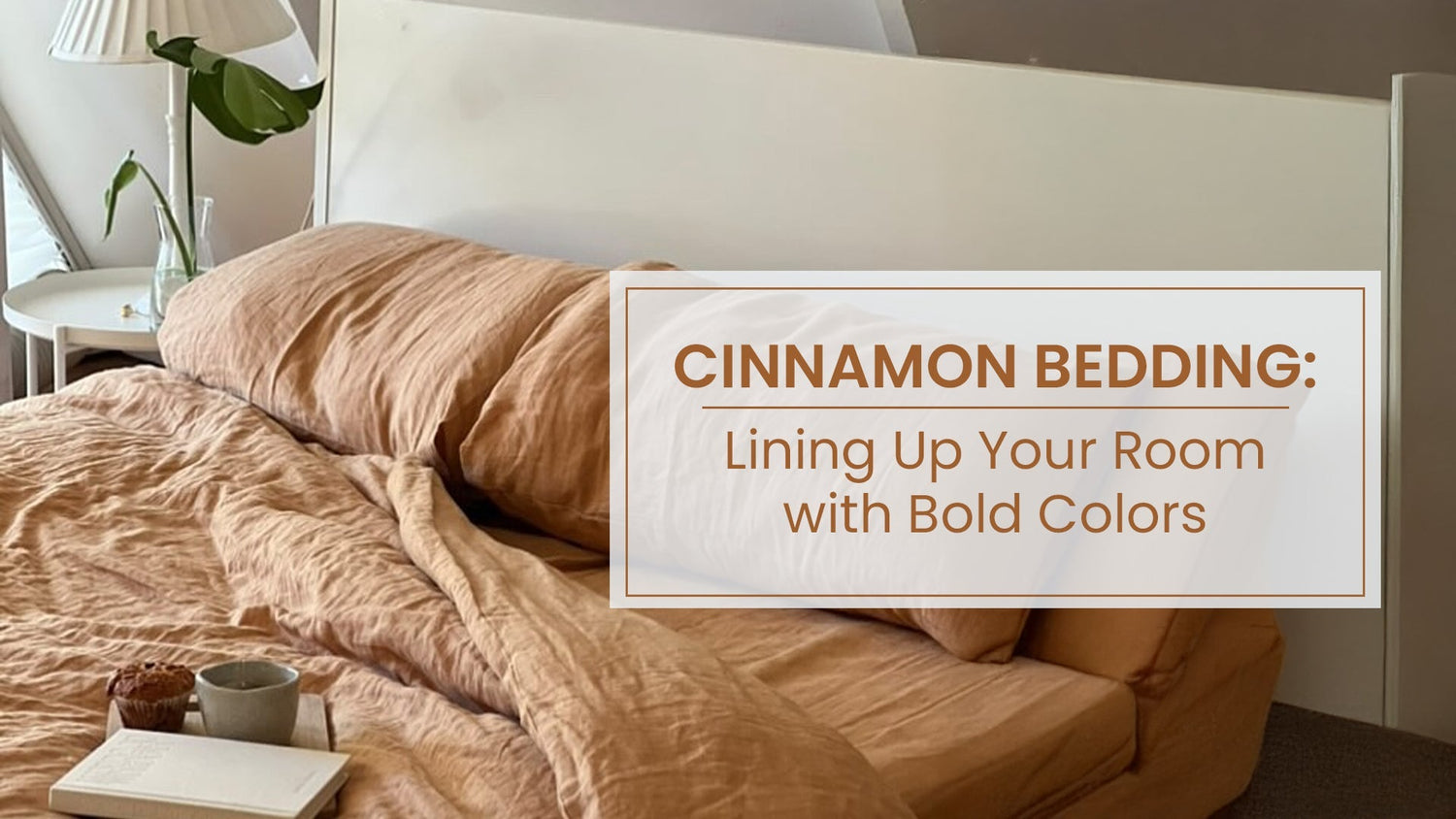 Cinnamon linen bedding set