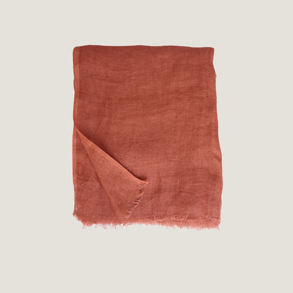 Robust red Linen Scarf