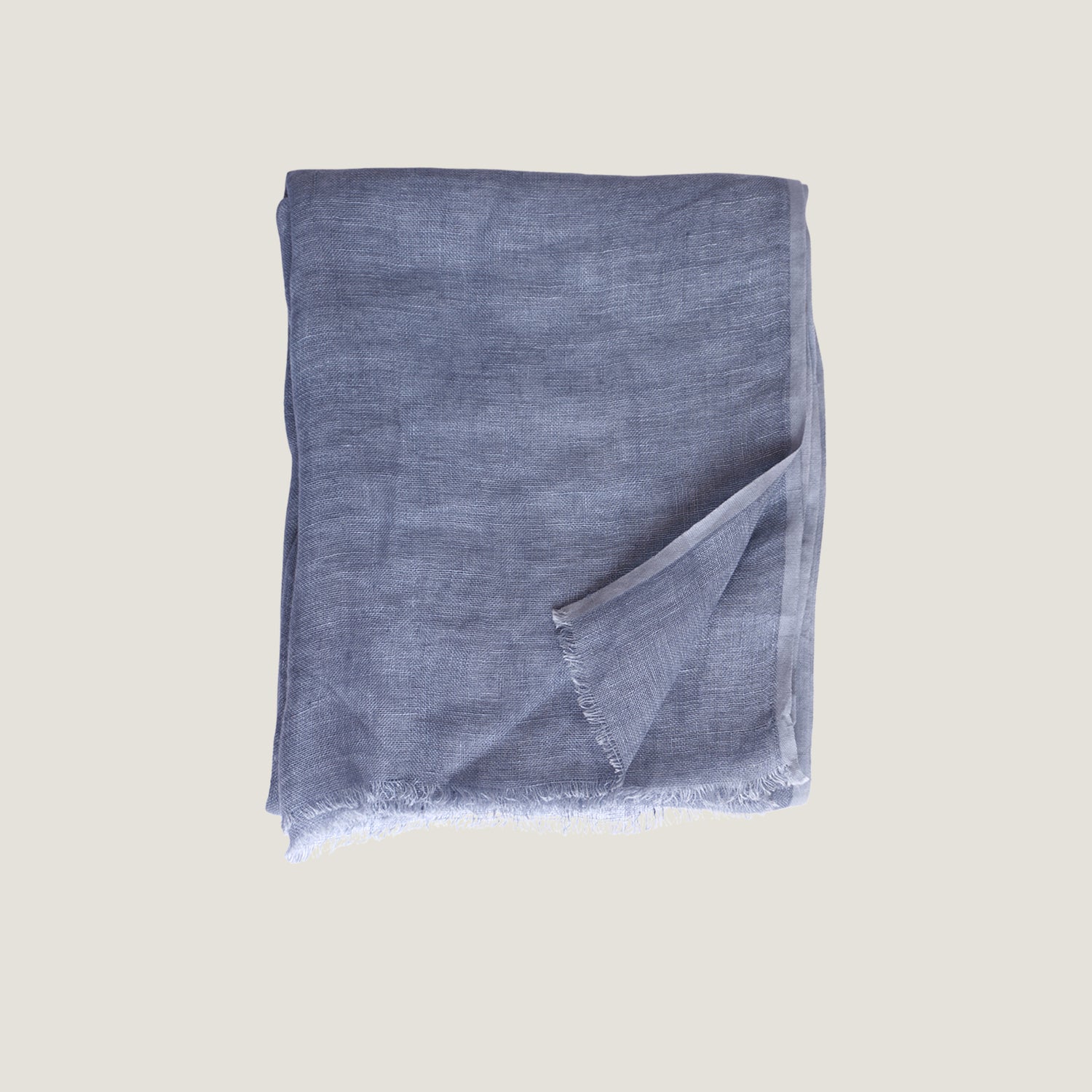 Faded blue Linen Scarf