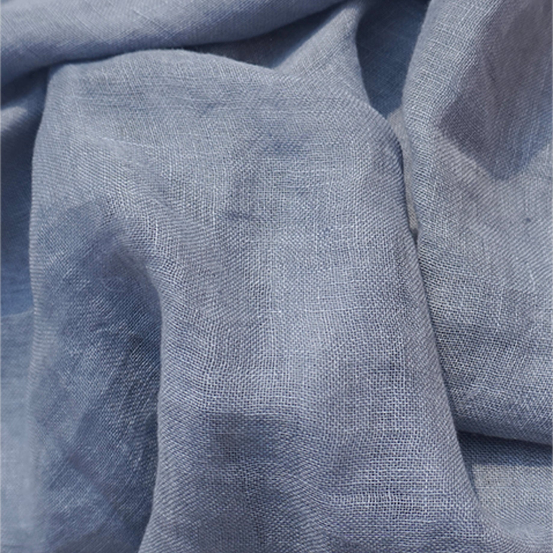Faded blue Linen Scarf