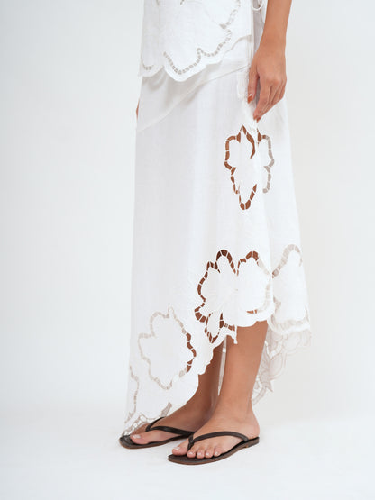 LAVANYA MIDI SKIRT - Bistara Linen Co.