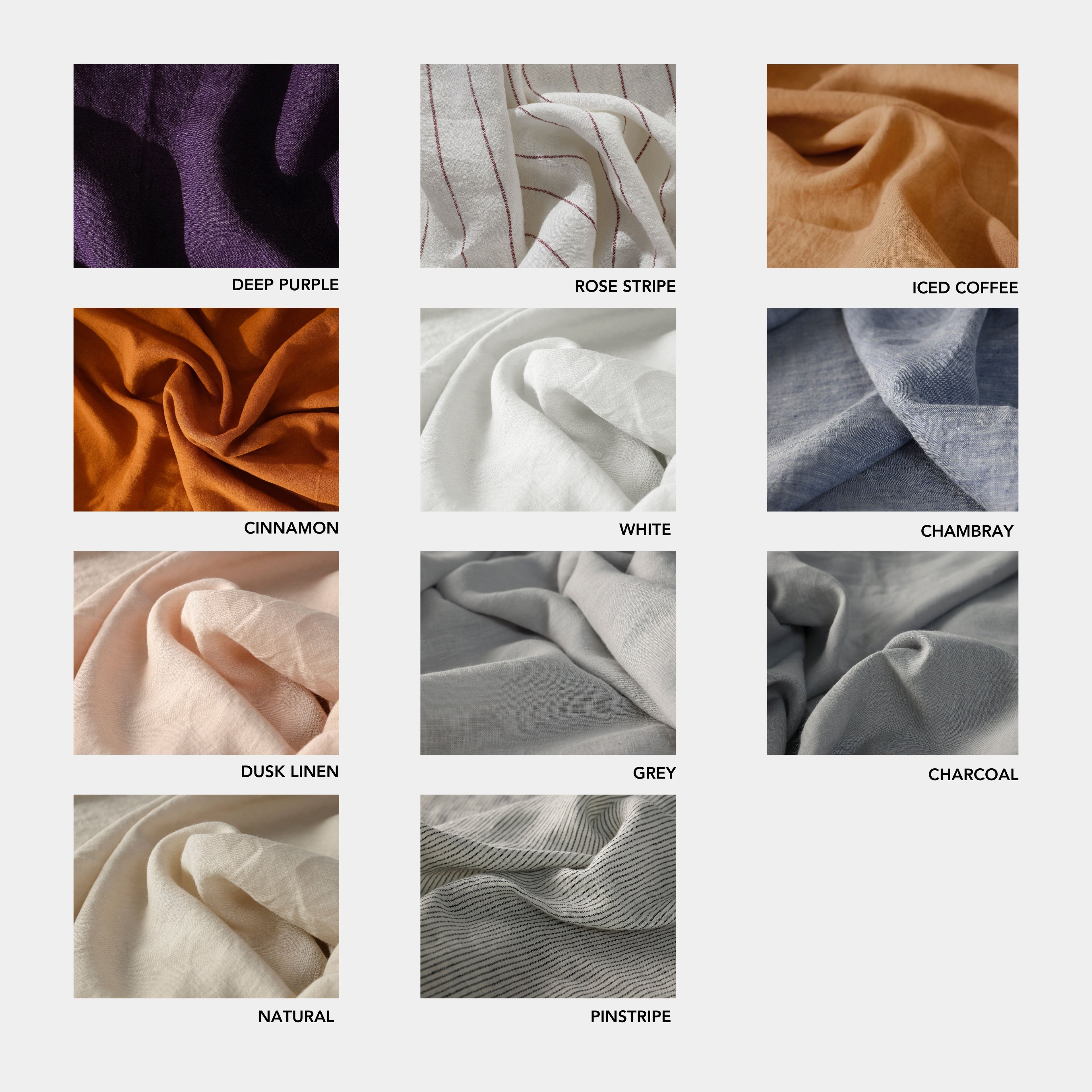Rose Stripe Linen Flat Sheet - 100% French Flax Linen