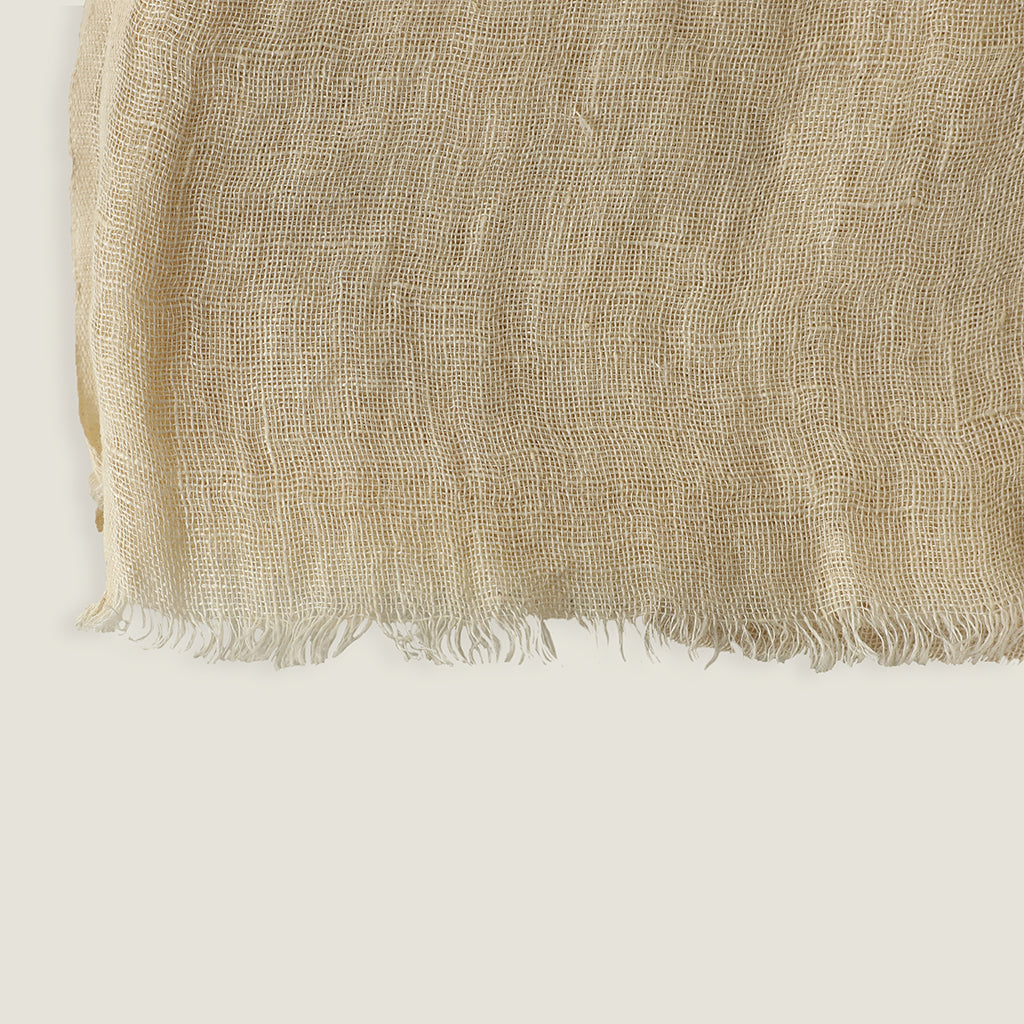 100x180cm Bleached Sand Linen Scarf