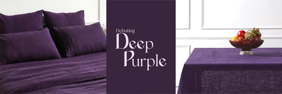 Deep Purple Single Long Fitted Sheet from the Best linen company in NSW Australia