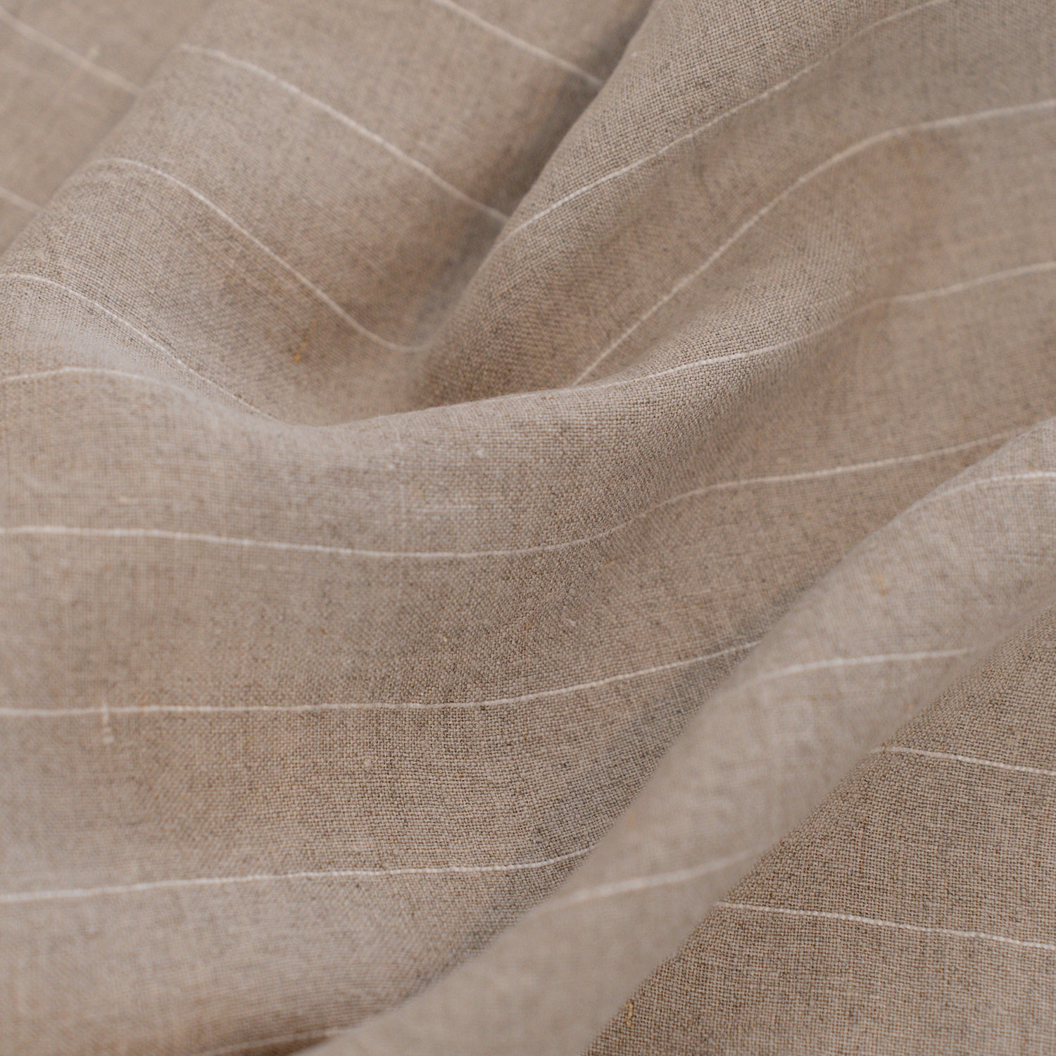 Natural Stripe Linen Euros - 100% French Flax Linen