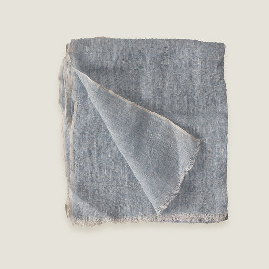 100x180cm Faded Blue Linen Scarf
