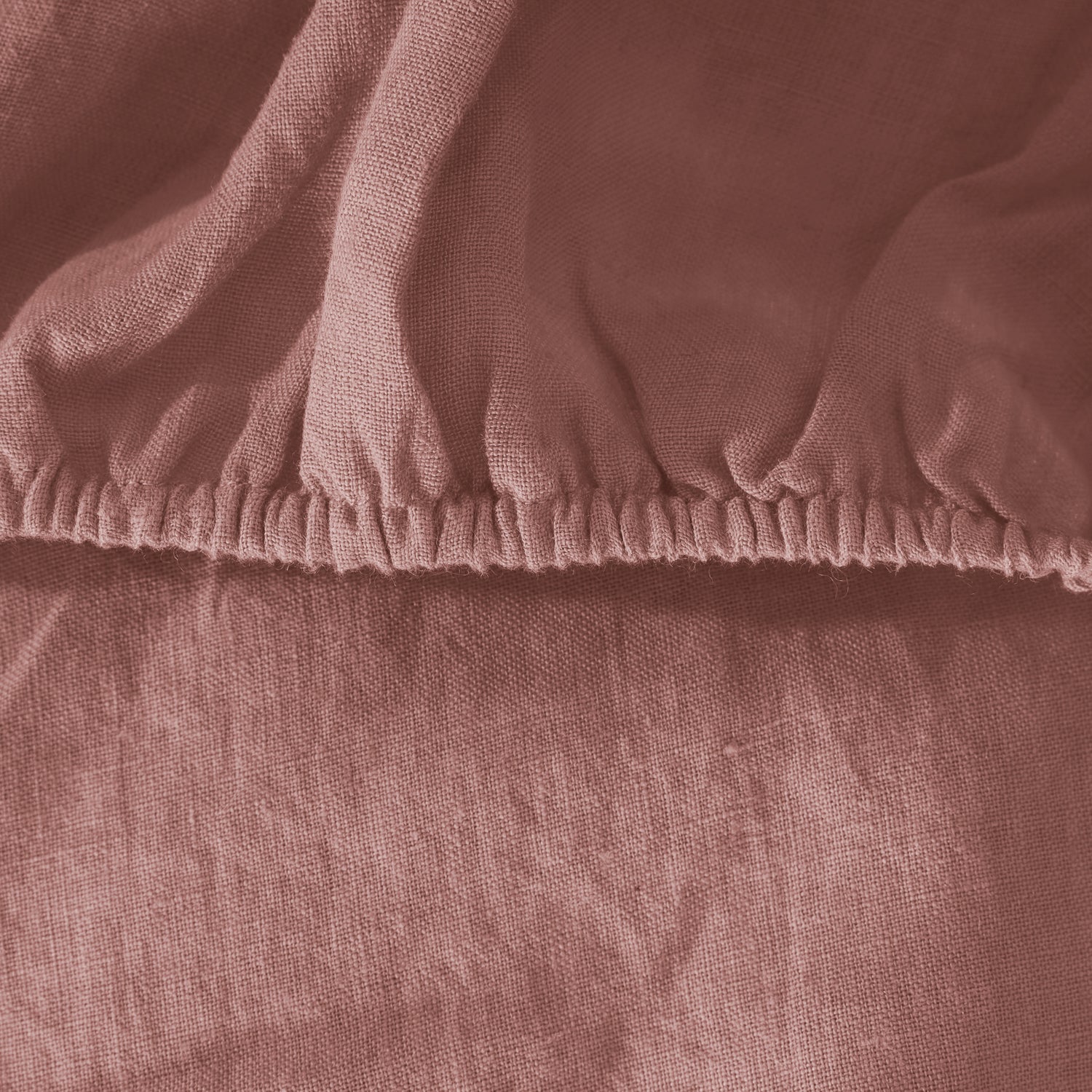 Woodrose Linen Fitted Sheet - 100% French Flax Linen