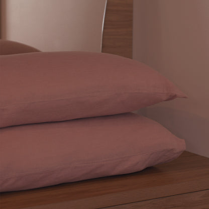 Woodrose - 100% French Flax Linen Pillowcases