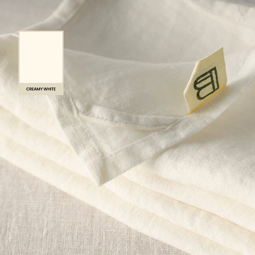 Creamy White - 100% French Flax Linen Napkins