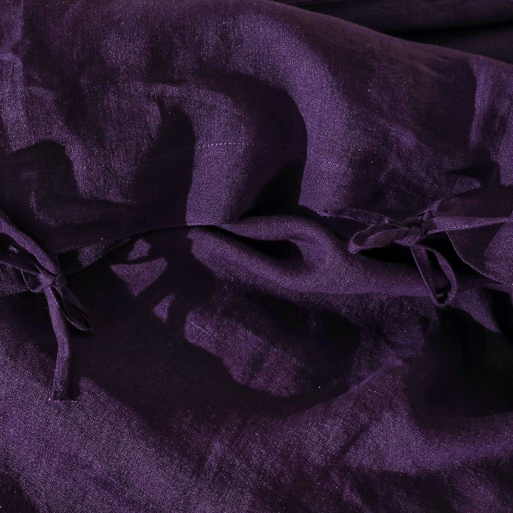 Deep Purple Linen Duvet Cover - 100% French Flax Linen