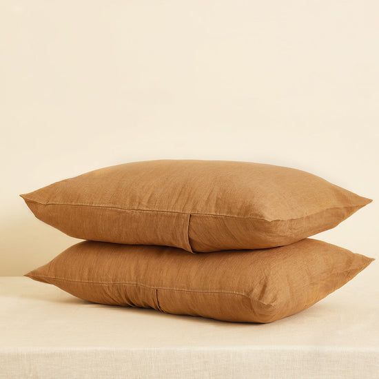 Standard Iced-coffee - 100% French Flax Linen Pillowcases