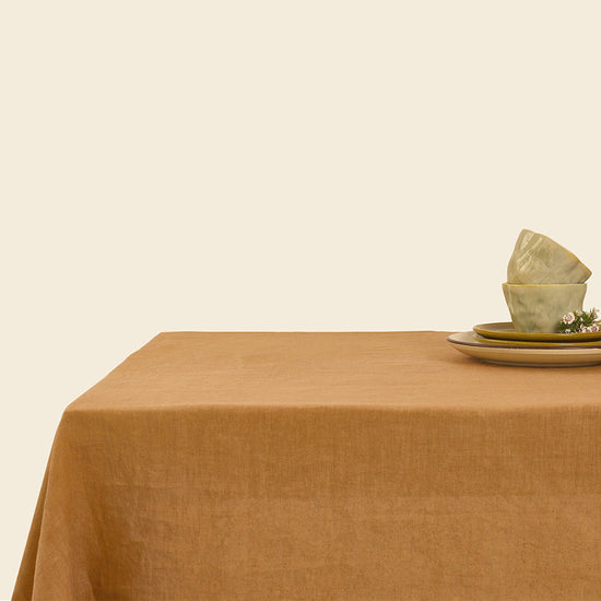 Iced Coffee - 100% French Flax Linen Tablecloth