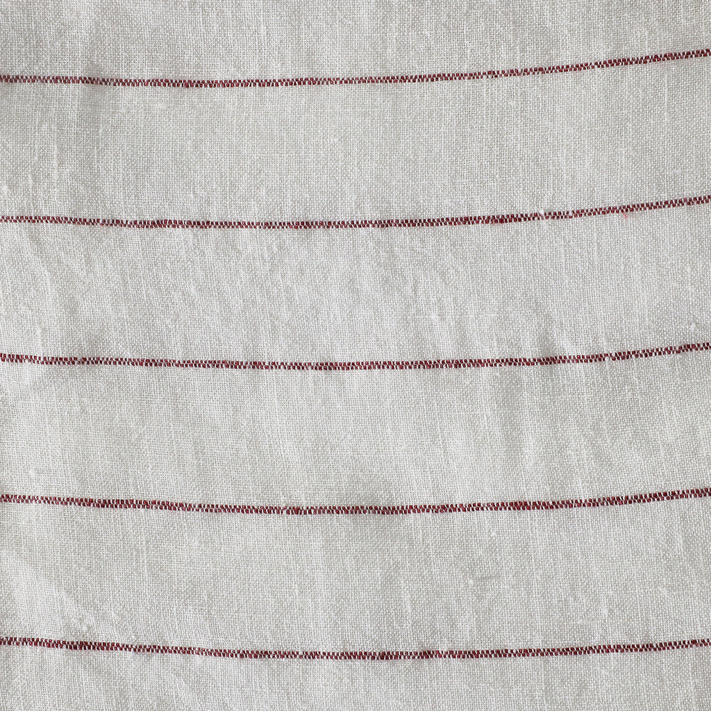 Rose Stripe Linen Sheet Set - 100% French Flax Linen