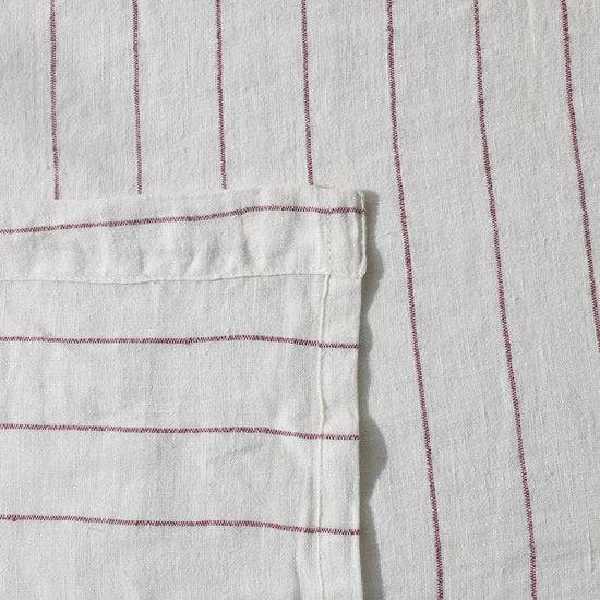 Rose Stripe - 100% French Flax Linen Tablecloth