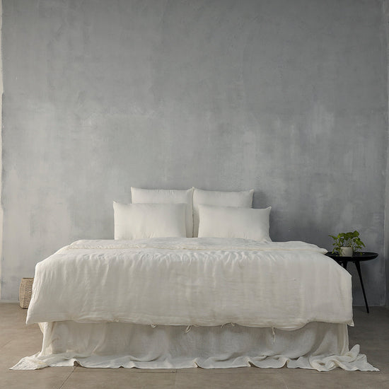 White Linen Flat Sheet - 100% French Flax Linen