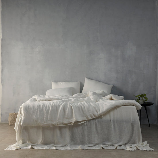 White Linen Duvet Cover - 100% French Flax Linen
