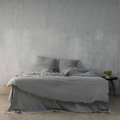 Charcoal Linen Duvet Set - 100% French Flax Linen