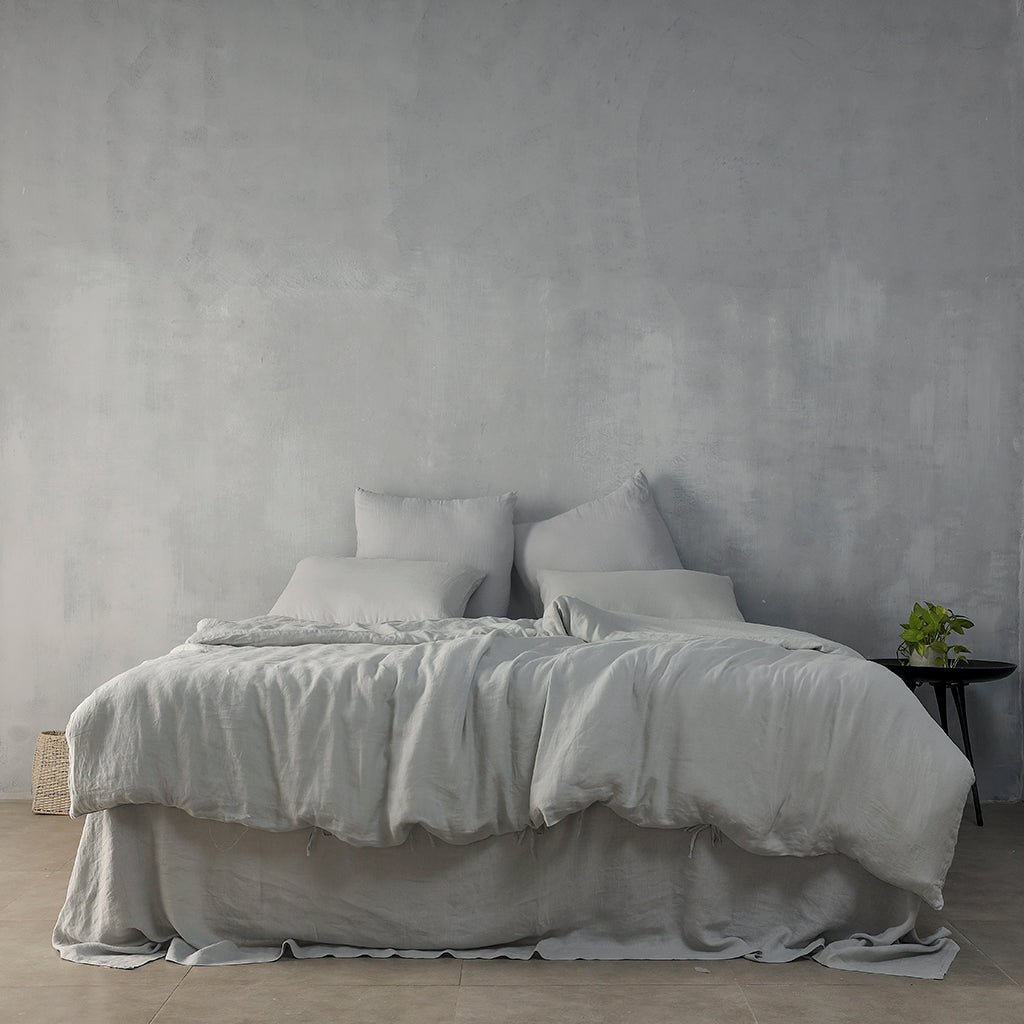 Grey Linen Sheet Set - 100% French Flax Linen