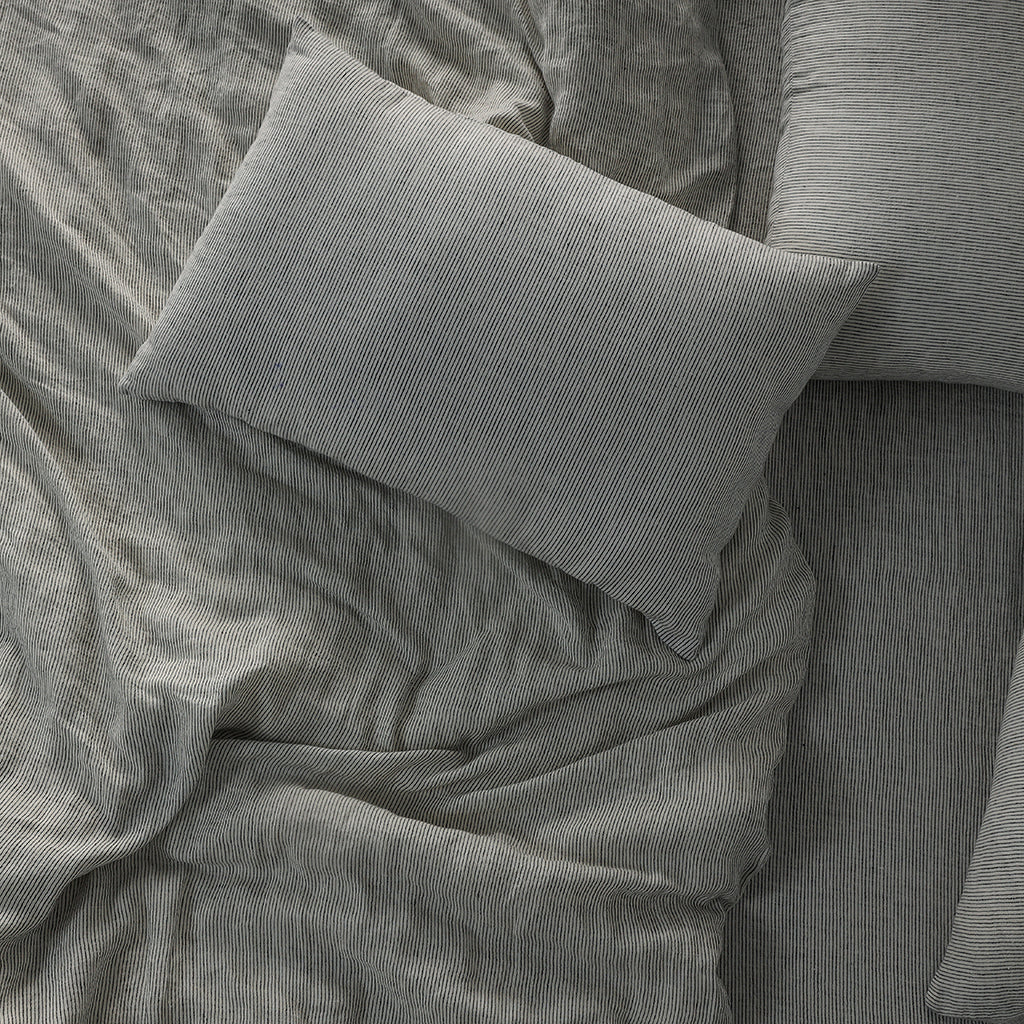 Standard Pinstripe - 100% French Flax Linen Pillowcases