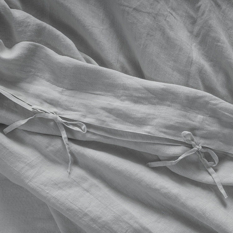 Grey 100% French Flax Linen Duvet Cover