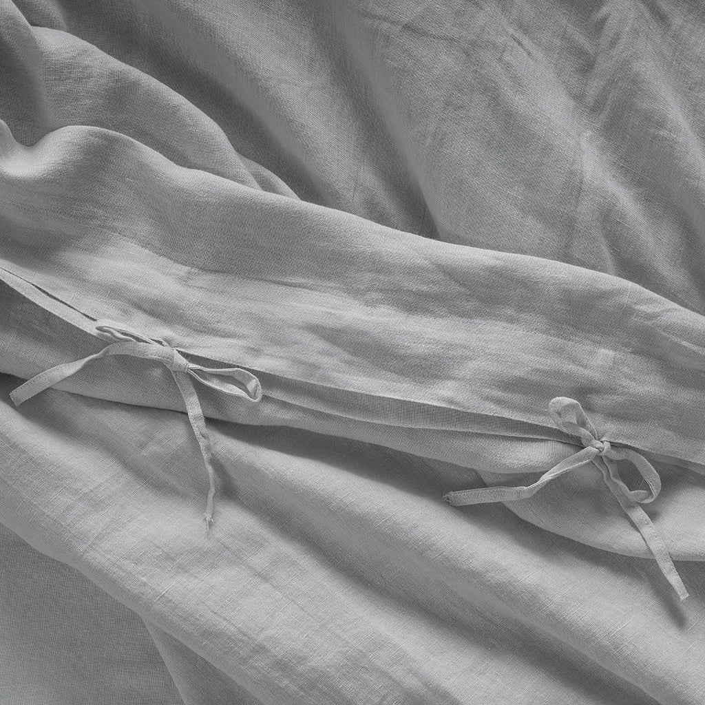 Grey Linen Duvet Set - 100% French Flax Linen