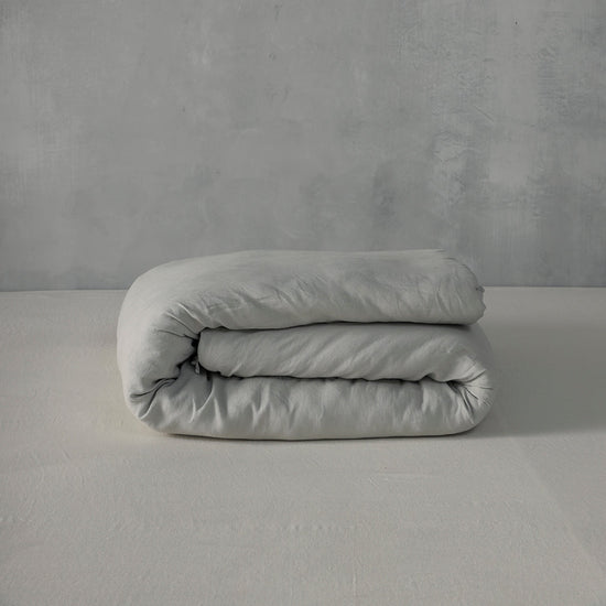 Grey Linen Duvet Cover - 100% French Flax Linen