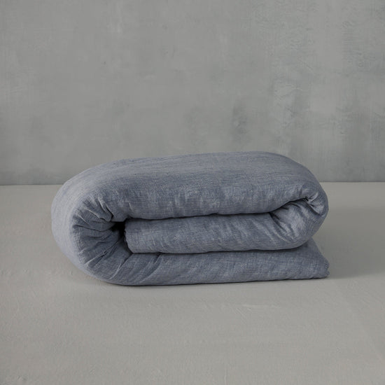 Chambray Linen Duvet Cover - 100% French Flax Linen