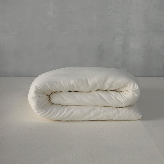 White Linen Duvet Cover - 100% French Flax Linen