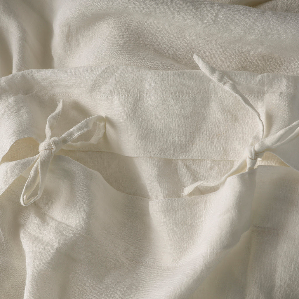 White Linen Duvet Cover - 100% French Flax Linen