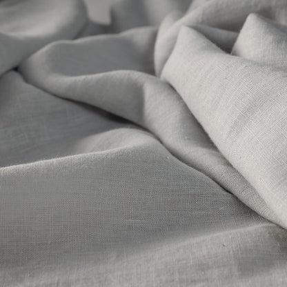 Grey Linen Flat Bed Sheet - 100% French Flax Linen