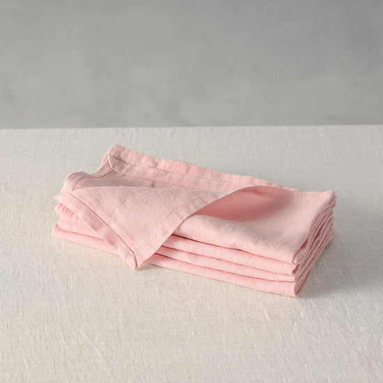 50cmx50cm Blush Pink - 100% French Flax Linen Napkins