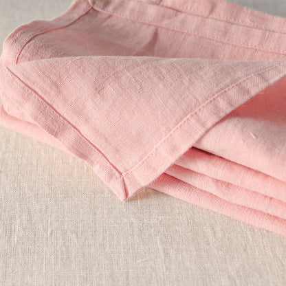 50cmx50cm Blush Pink - 100% French Flax Linen Napkins