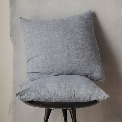 60cm x 60cm Chambray Linen Euros - 100% French Flax Linen