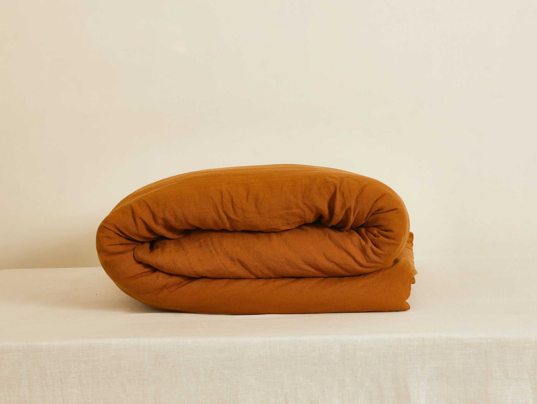 Cinnamon Linen Duvet Cover - 100% French Flax Linen