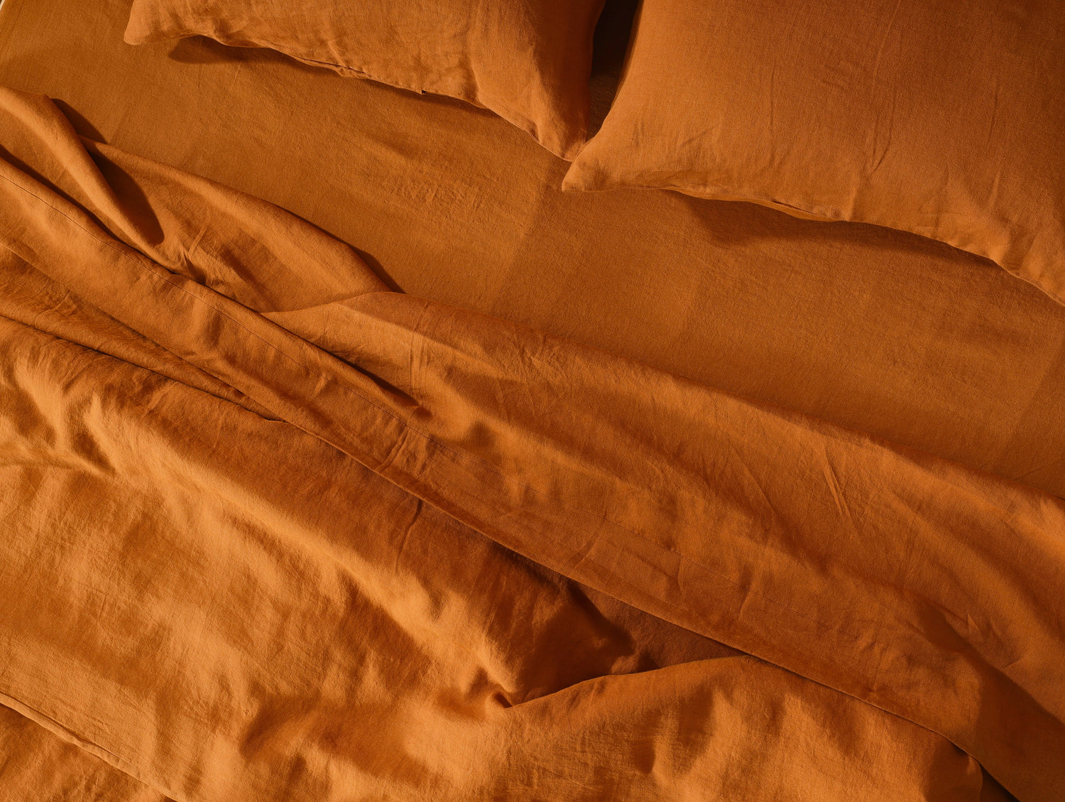 Cinnamon Linen Flat Sheet - 100% French Flax Linen